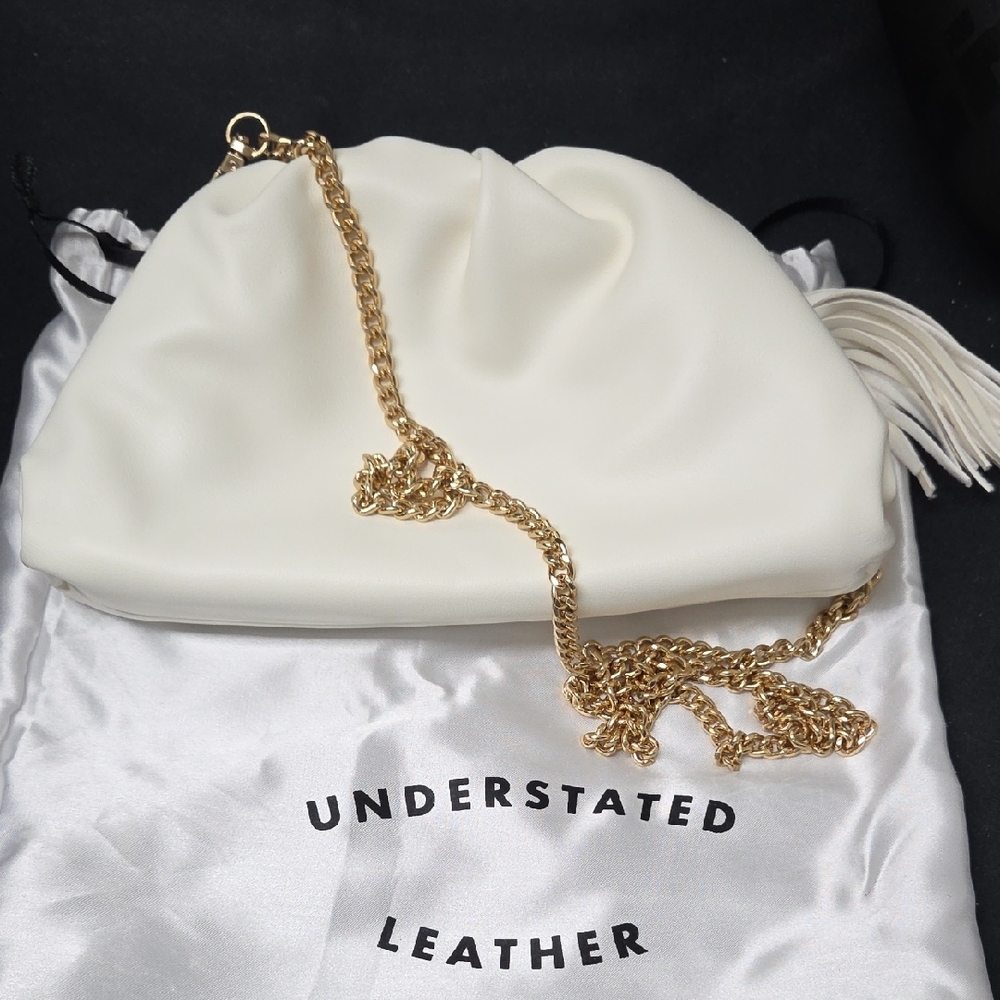 Cream Bag with Gold Chain